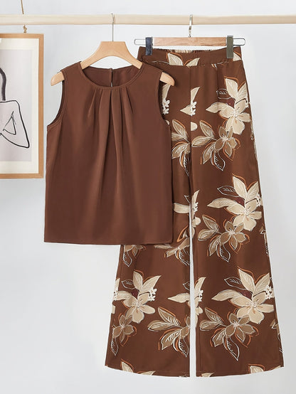 Marissa | Casual Brown Two-Piece Set