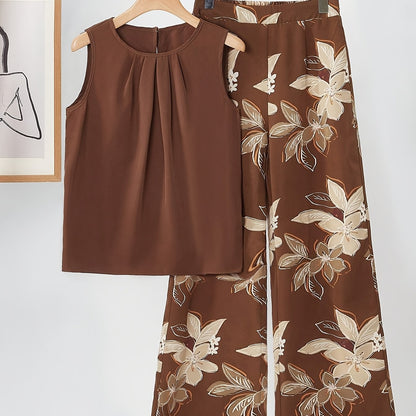 Marissa | Casual Brown Two-Piece Set