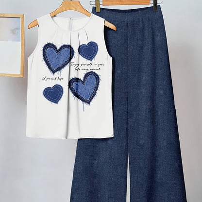 Vanessa | Minimalist Heart Two-Piece Set