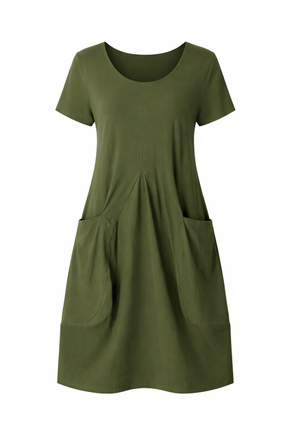 Olivia | Casual V-Neck Pocket Dress