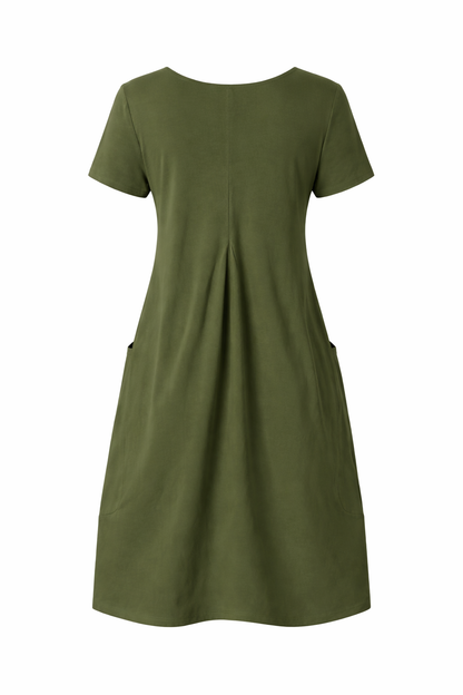 Olivia | Casual V-Neck Pocket Dress