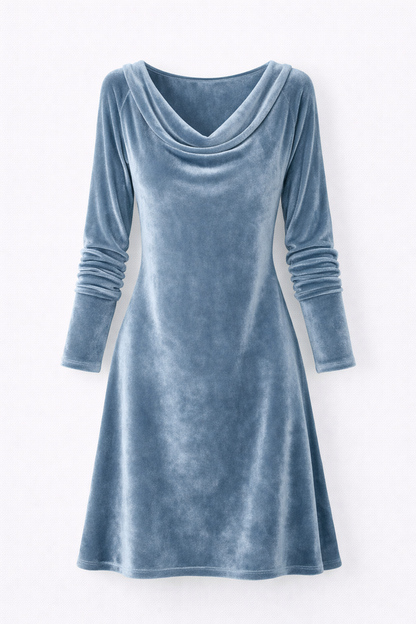 Isabella | Velvet Drape Dress